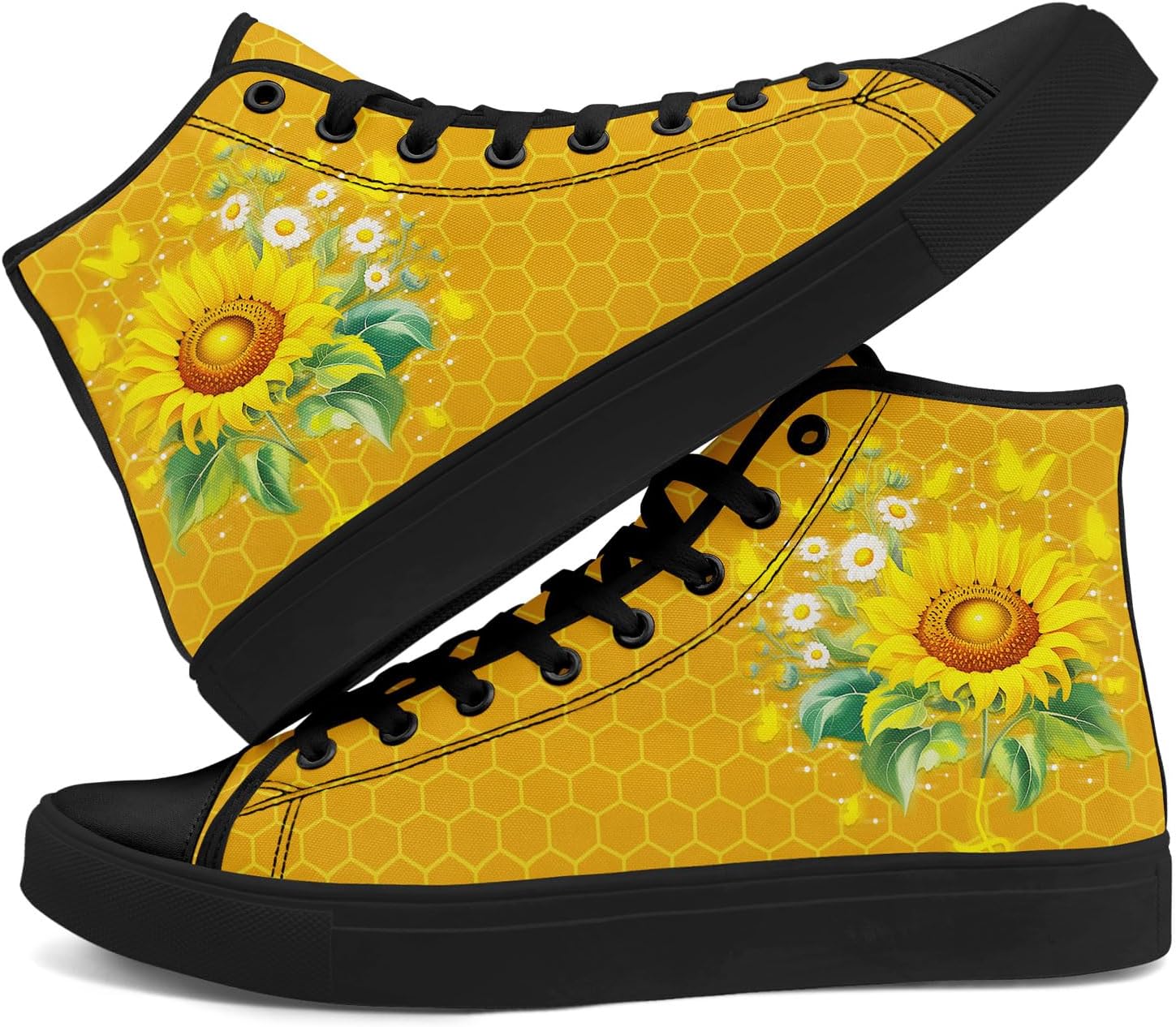 Женские высокие кеды из холщовой ткани AWSOLE Sunflower с цветочным принтом, шнуровкой, плоской подошвой, дышащие повседневные прогулочные кроссовки, черный/зеленый/желтый
Женские высокие кеды из холщовой ткани AWSOLE Sunflower с цветочным принтом, шнуровкой, плоской подошвой, дышащие повседневные прогулочные кроссовки, черный/зеленый/желтый