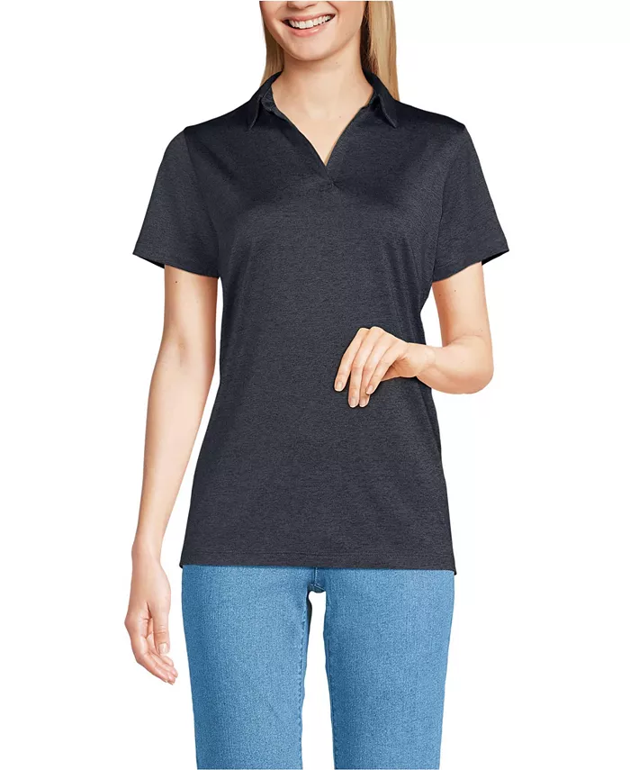 Женская быстросохнущая рубашка-поло с коротким рукавом и принтом Space Dye Sport Neck Lands' End, черный
Женская быстросохнущая рубашка-поло с коротким рукавом и принтом Space Dye Sport Neck Lands' End, черный