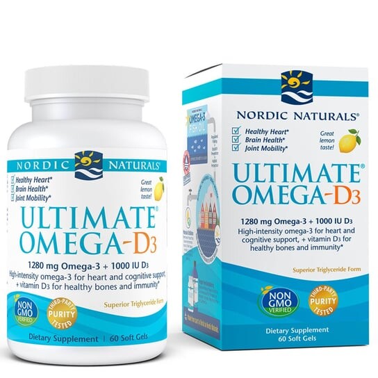 Nordic Naturals, Ultimate Omega с витамином D3, 60 мягких капсул, со вкусом лимона
Nordic Naturals, Ultimate Omega с витамином D3, 60 мягких капсул, со вкусом лимона