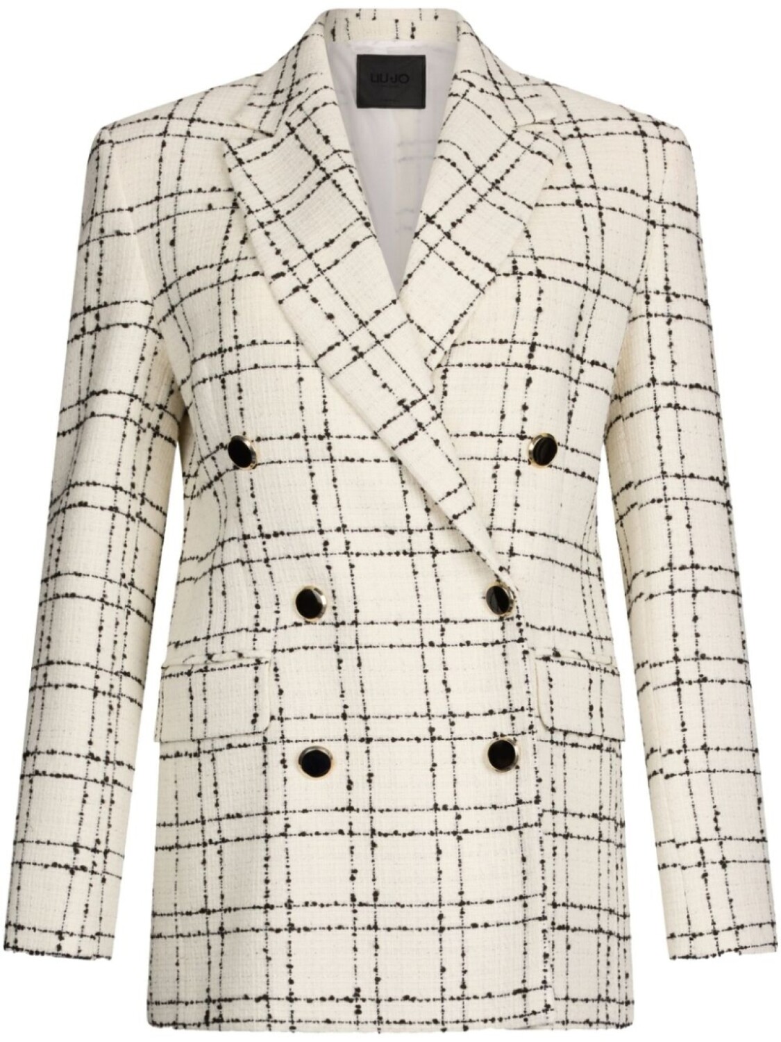 Белый клетчатый блейзер LIU JO
Белый клетчатый блейзер LIU JO