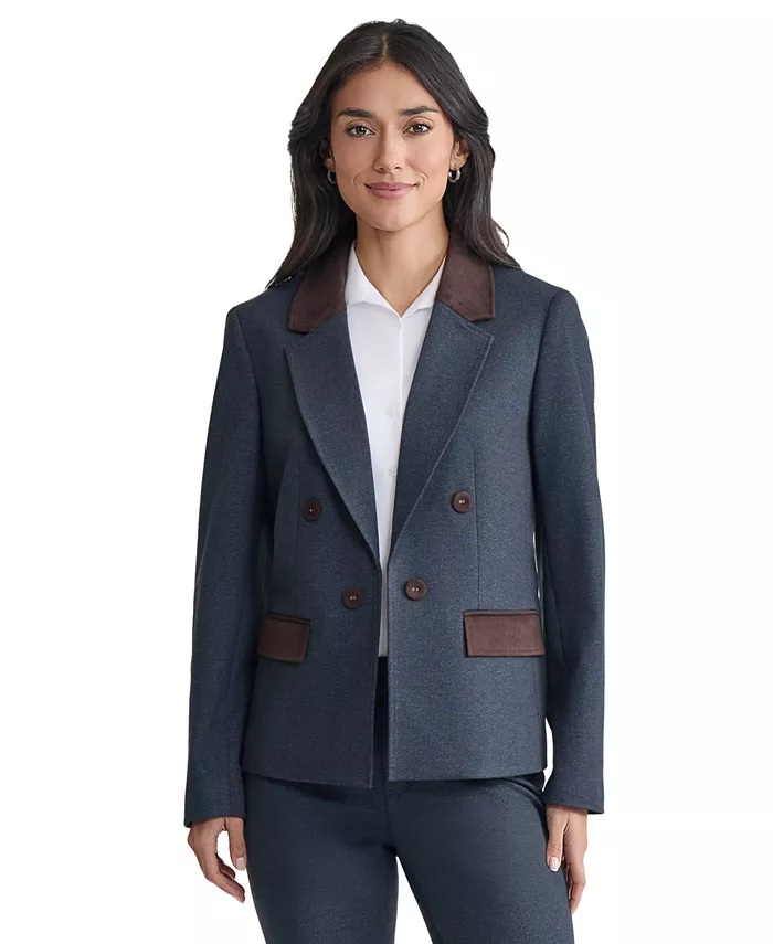 Женский двубортный двухцветный блейзер Jones New York, синий
Женский двубортный двухцветный блейзер Jones New York, синий