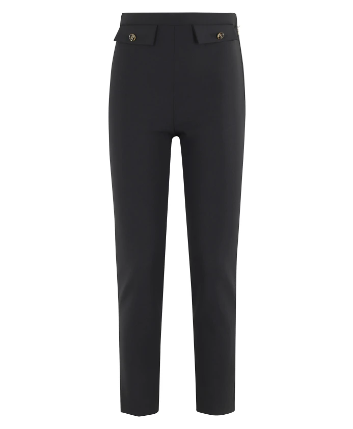 Черные брюки с передними карманами и логотипом. Elisabetta Franchi, черный
Черные брюки с передними карманами и логотипом. Elisabetta Franchi, черный