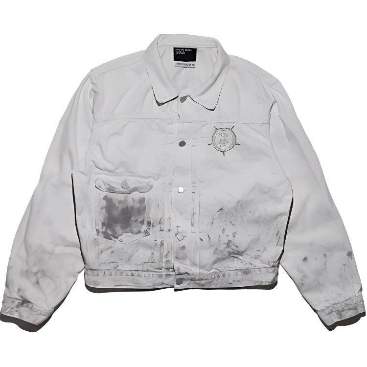 ENFANTS RICHES DEPRIMES Выцветшая джинсовая куртка с принтом, White
ENFANTS RICHES DEPRIMES Выцветшая джинсовая куртка с принтом, White