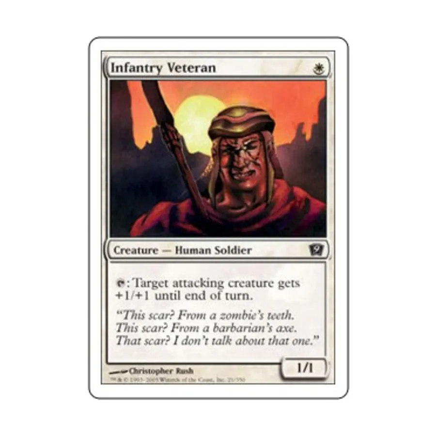 CCG Ветеран пехоты (C) (Рольга), MTG - 9th Edition
CCG Ветеран пехоты (C) (Рольга), MTG - 9th Edition