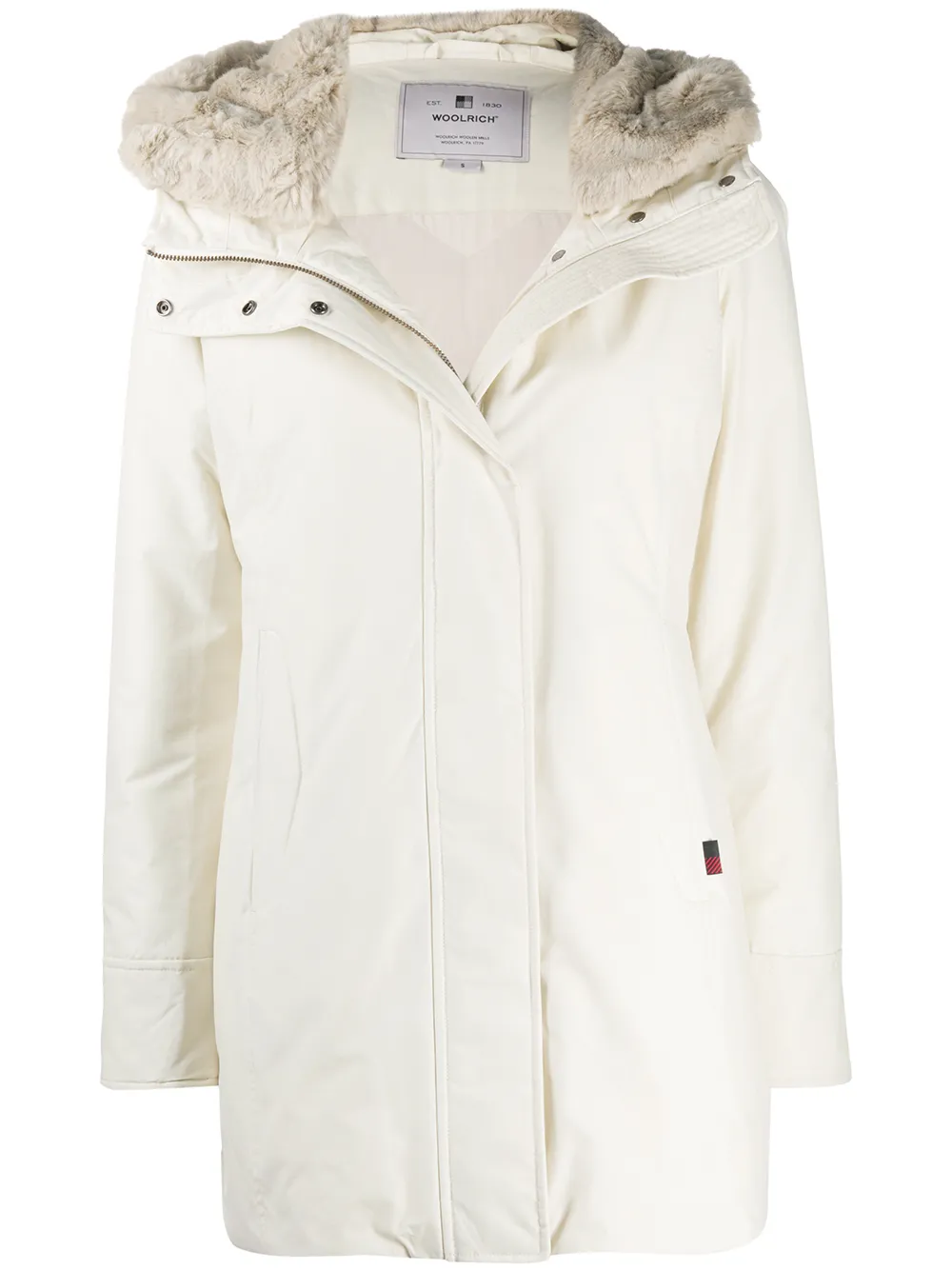 Пальто на молнии с капюшоном WOOLRICH, нейтральный 
Пальто на молнии с капюшоном WOOLRICH, нейтральный