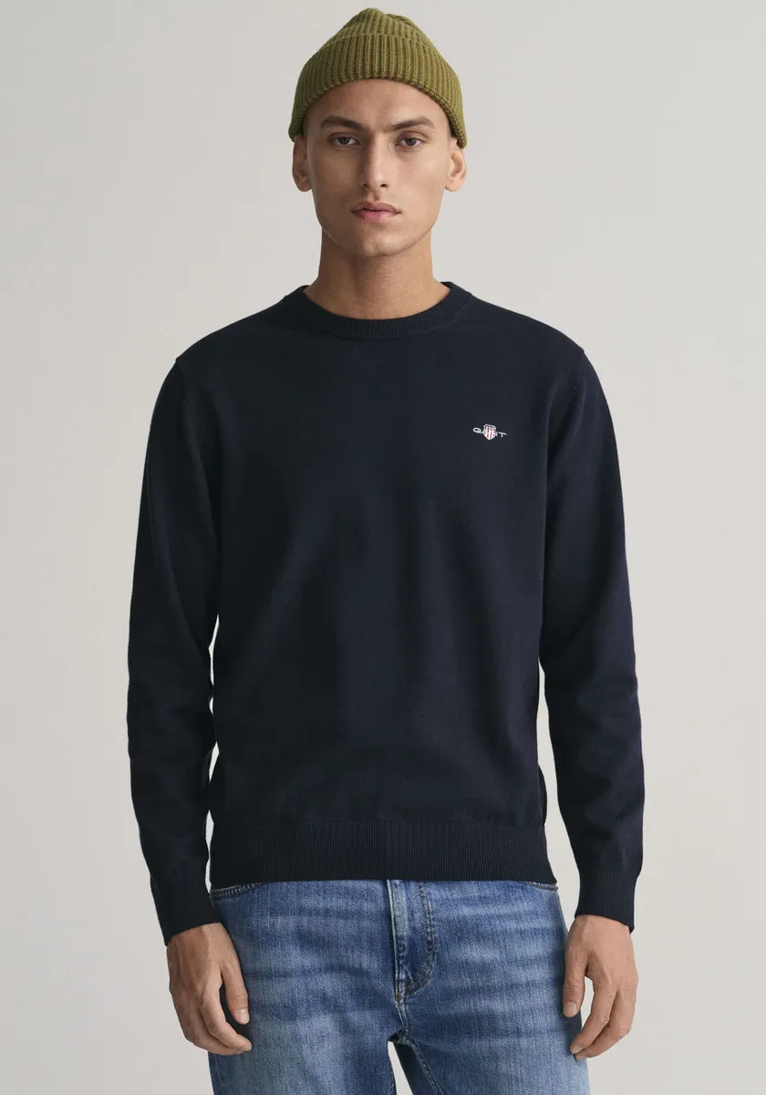 Свитер с круглым вырезом Gant "CLASSIC COTTON C-NECK", вязаный свитер премиум-класса из мягкого 100% хлопка, переходный свитер, синий
Свитер с круглым вырезом Gant "CLASSIC COTTON C-NECK", вязаный свитер премиум-класса из мягкого 100% хлопка, переходный свитер, синий