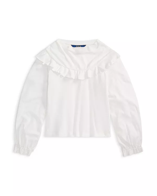 Детский топ из хлопка и модала с оборками - для девочек постарше. Ralph Lauren, белый
Детский топ из хлопка и модала с оборками - для девочек постарше. Ralph Lauren, белый