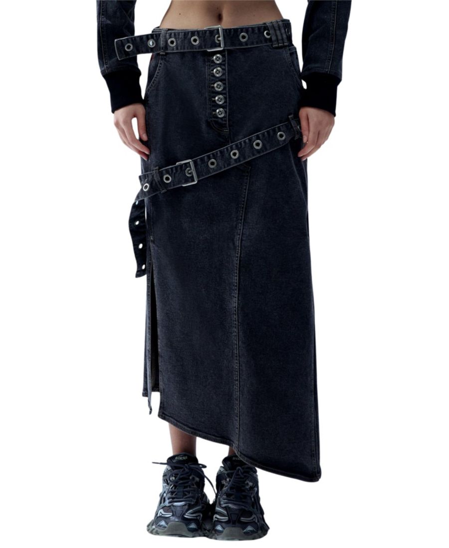 Женская джинсовая юбка с контрастными цветовыми блоками из эластичного денима PCFG, Black
Женская джинсовая юбка с контрастными цветовыми блоками из эластичного денима PCFG, Black