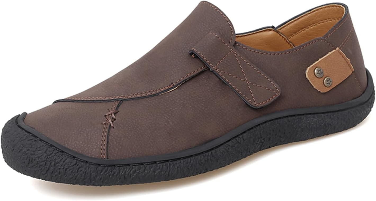 Мужские кожаные слипоны-лоферы Удобные легкие плоские лоферы Модные с застежкой-липучкой С носком, устойчивым к ударам, Обувь для прогулок и на лодку Enjgu, коричневый
Мужские кожаные слипоны-лоферы Удобные легкие плоские лоферы Модные с застежкой-липучкой С носком, устойчивым к ударам, Обувь для прогулок и на лодку Enjgu, коричневый