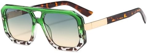 Солнцезащитные очки с двойной перемычкой для женщин, ретро квадратные, прозрачные, градиентные, UV400, солнцезащитные очки для мужчин с заклепками MTZJH, Green Green Tea
Солнцезащитные очки с двойной перемычкой для женщин, ретро квадратные, прозрачные, градиентные, UV400, солнцезащитные очки для мужчин с заклепками MTZJH, Green Green Tea