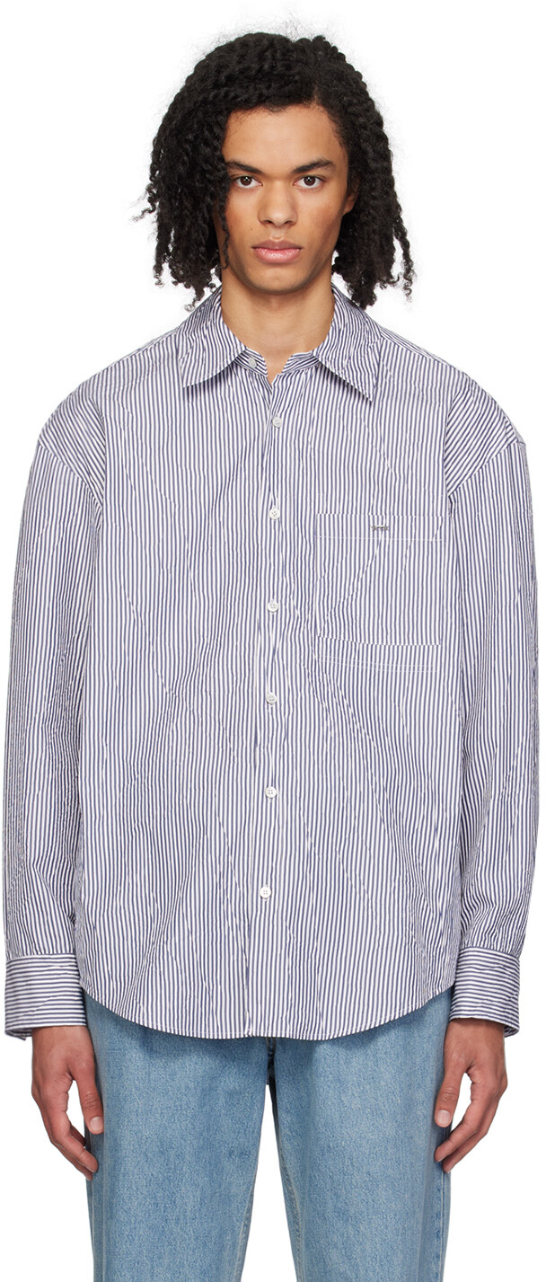 Рубашка в синюю и белую полоску WOOYOUNGMI
Рубашка в синюю и белую полоску WOOYOUNGMI