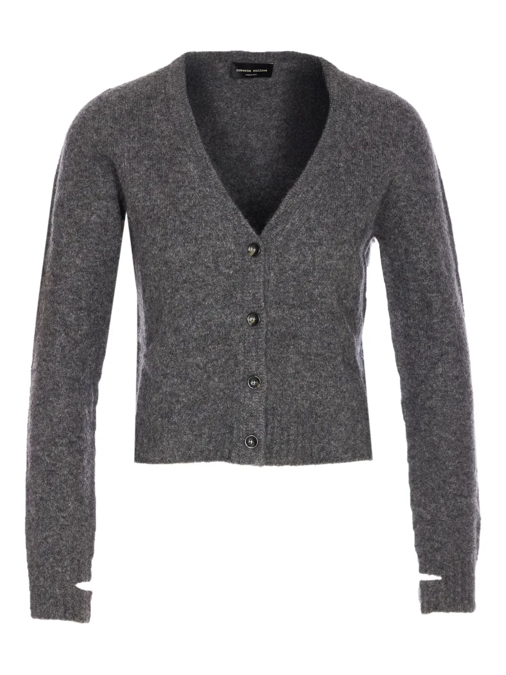 Кардиган с V-образным вырезом и застежкой на пуговицы Roberto Collina, серый
Кардиган с V-образным вырезом и застежкой на пуговицы Roberto Collina, серый