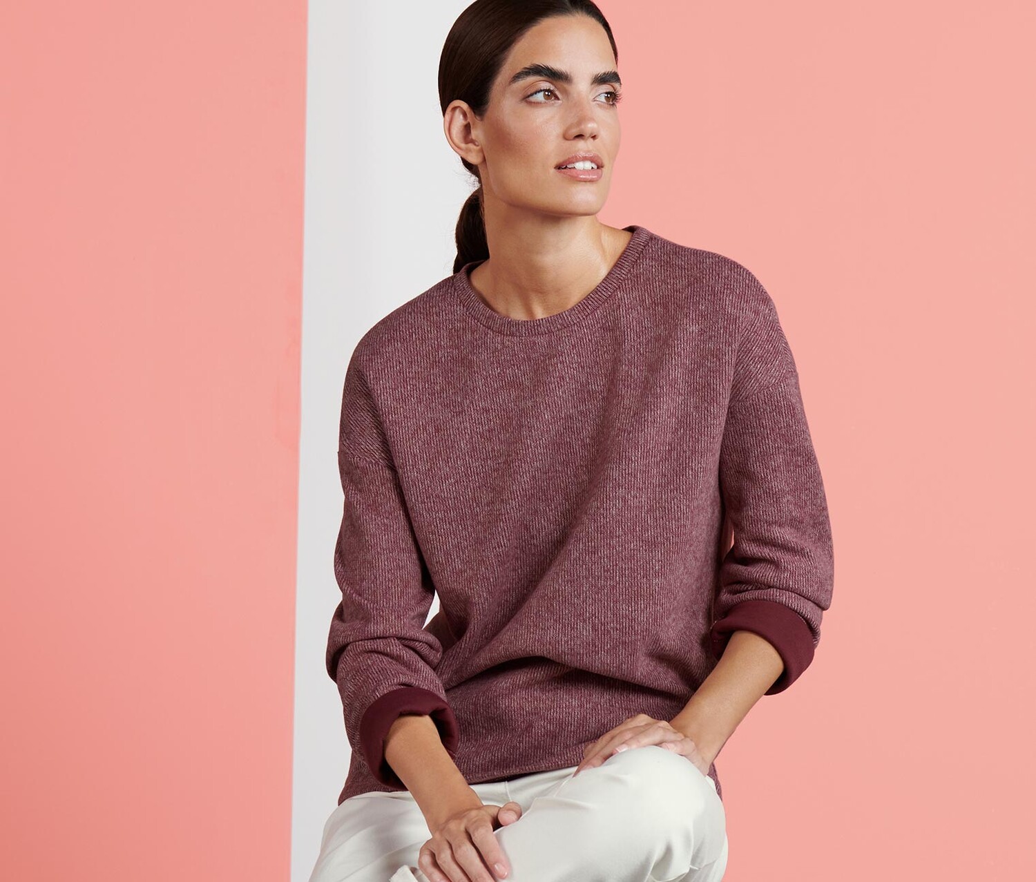 Свитер тонкой вязки Tchibo, цвет ягод 
Свитер тонкой вязки Tchibo, цвет ягод