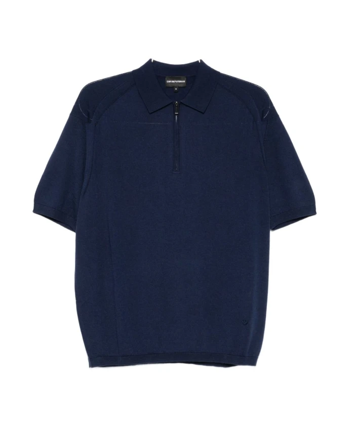 Рубашка-Поло из смесовой шерсти Emporio Armani, синий
Рубашка-Поло из смесовой шерсти Emporio Armani, синий