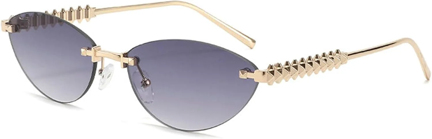 Солнцезащитные очки Helena Fashion Y2k «кошачий глаз» для женщин, модные, в металлической оправе, треугольные, без оправы, с защитой от УФ-излучения UV400, C3
Солнцезащитные очки Helena Fashion Y2k «кошачий глаз» для женщин, модные, в металлической оправе, треугольные, без оправы, с защитой от УФ-излучения UV400, C3