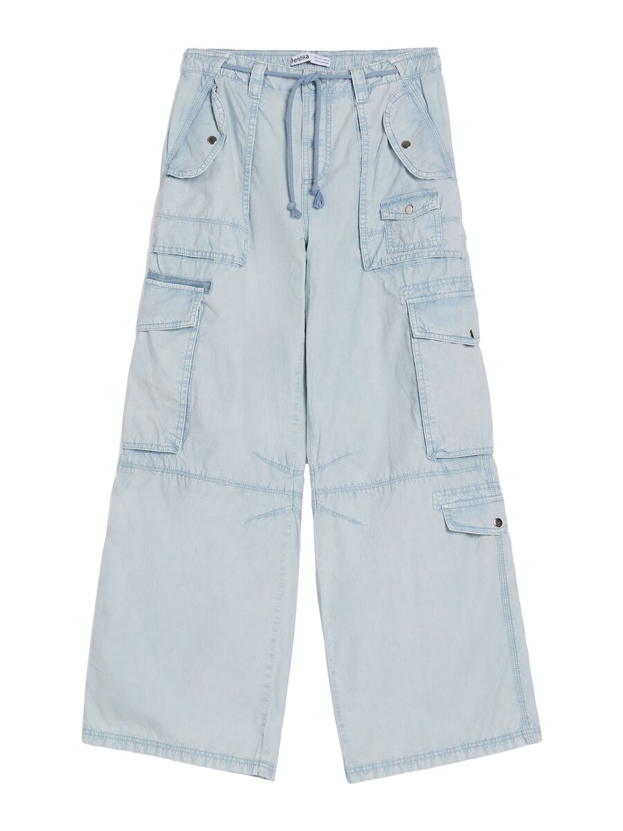Джинсы карго с широкими штанинами Bershka, светло-синий
Джинсы карго с широкими штанинами Bershka, светло-синий
