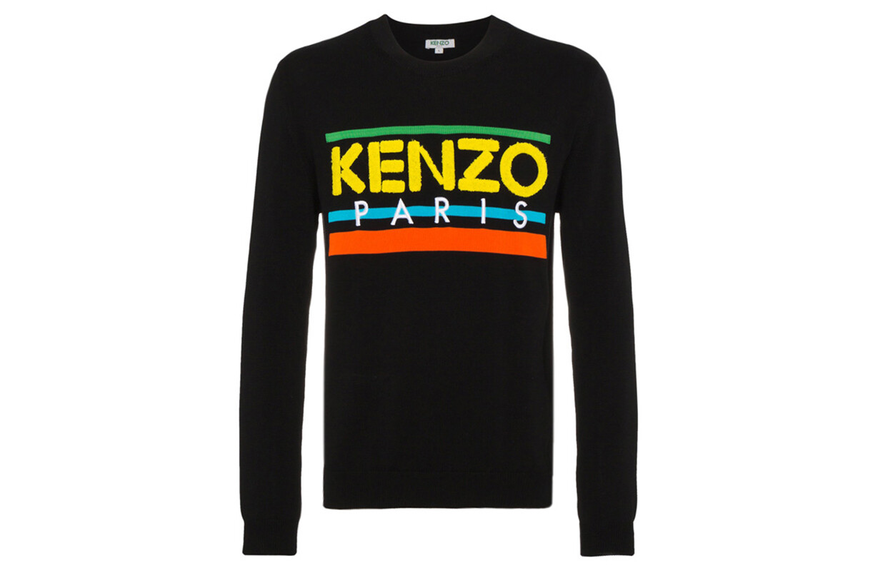 Свитер мужской Kenzo с цветным принтом, черный
Свитер мужской Kenzo с цветным принтом, черный