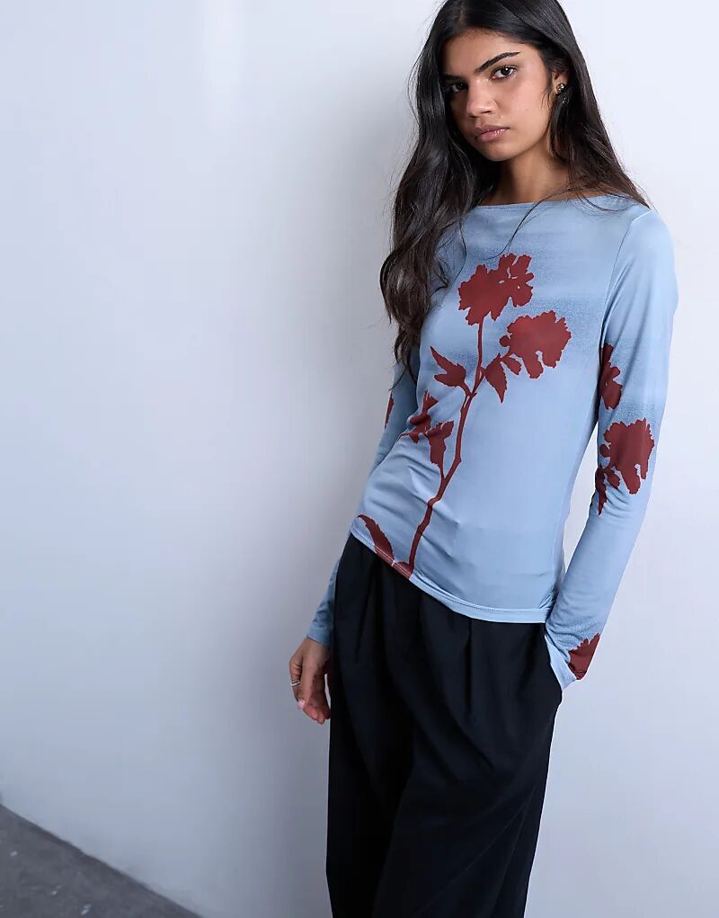 Лонгслив Topshop из микрофибры с цветочным принтом и длинными рукавами синего цвета
Лонгслив Topshop из микрофибры с цветочным принтом и длинными рукавами синего цвета