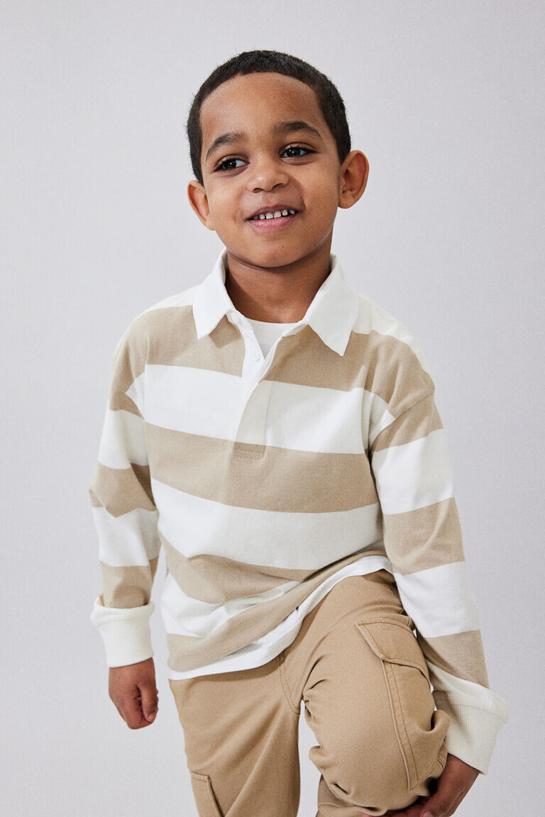 Хлопковая рубашка для регби H&M, бежевый
Хлопковая рубашка для регби H&M, бежевый