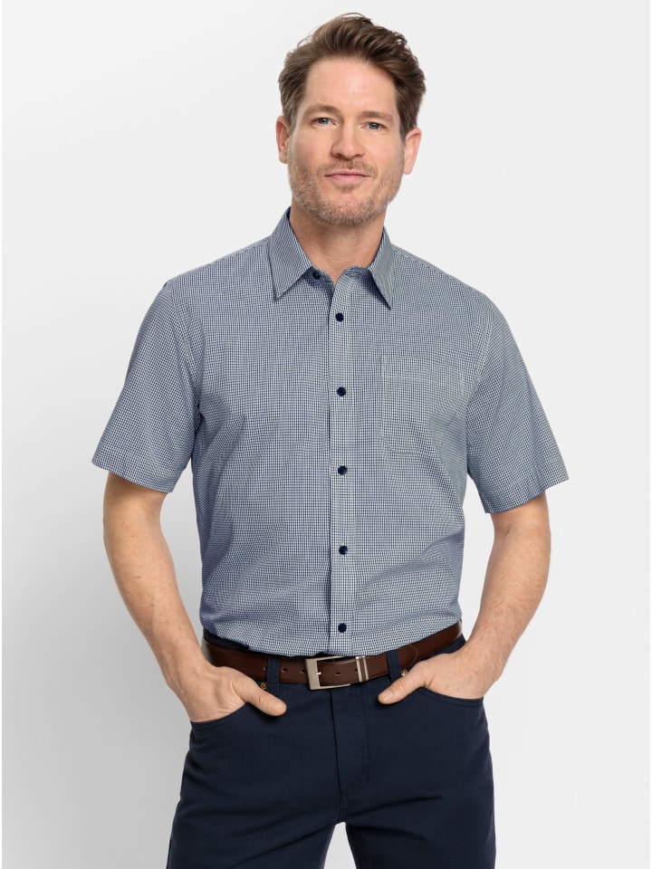 Рубашка с короткими рукавами в темно-синюю клетку WITT WEIDEN
Рубашка с короткими рукавами в темно-синюю клетку WITT WEIDEN