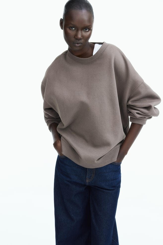 Толстовка оверсайз H&M, серый
Толстовка оверсайз H&M, серый