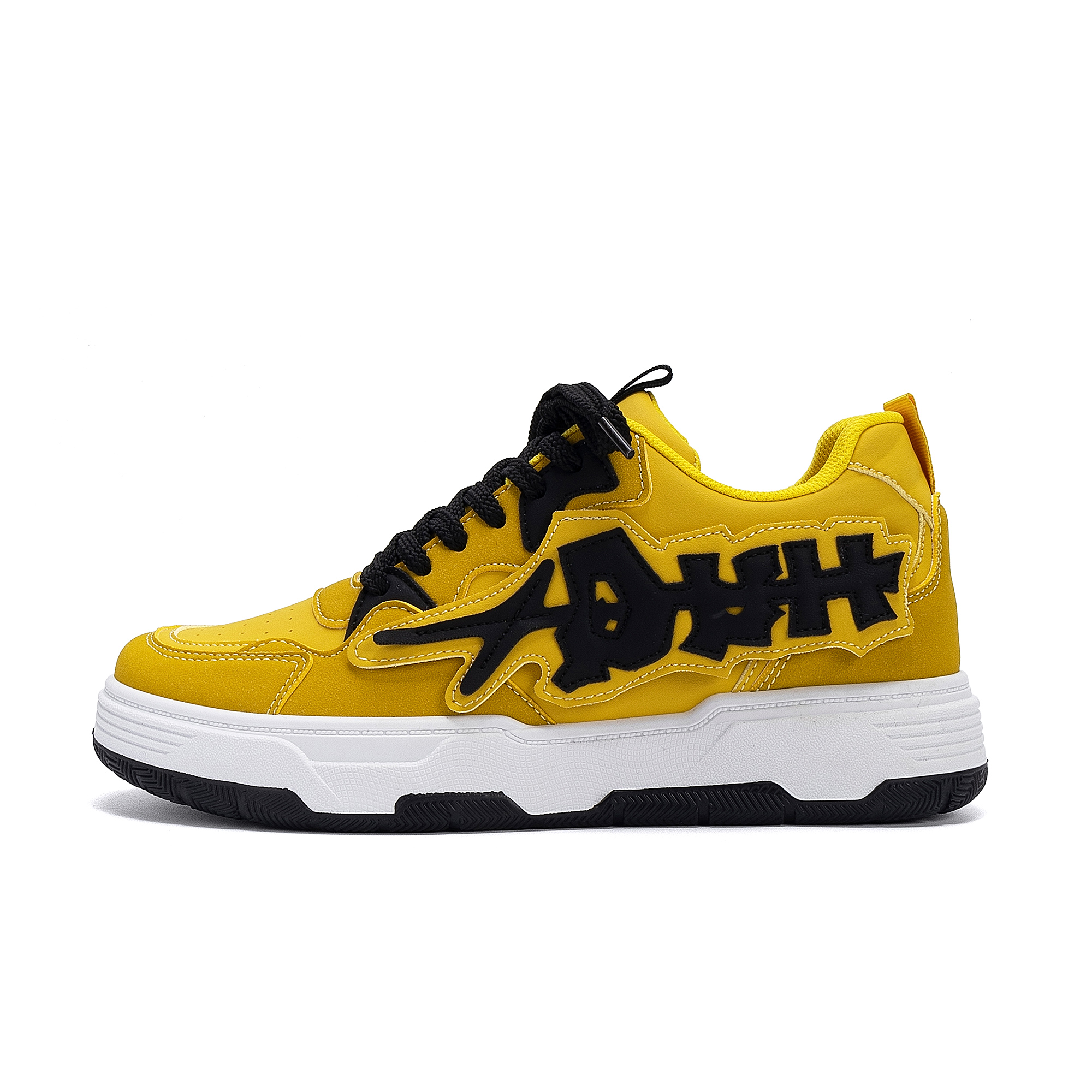 HUANQIU Мужские низкие скейтерские кроссовки на платформе из искусственной кожи, желтые
HUANQIU Мужские низкие скейтерские кроссовки на платформе из искусственной кожи, желтые