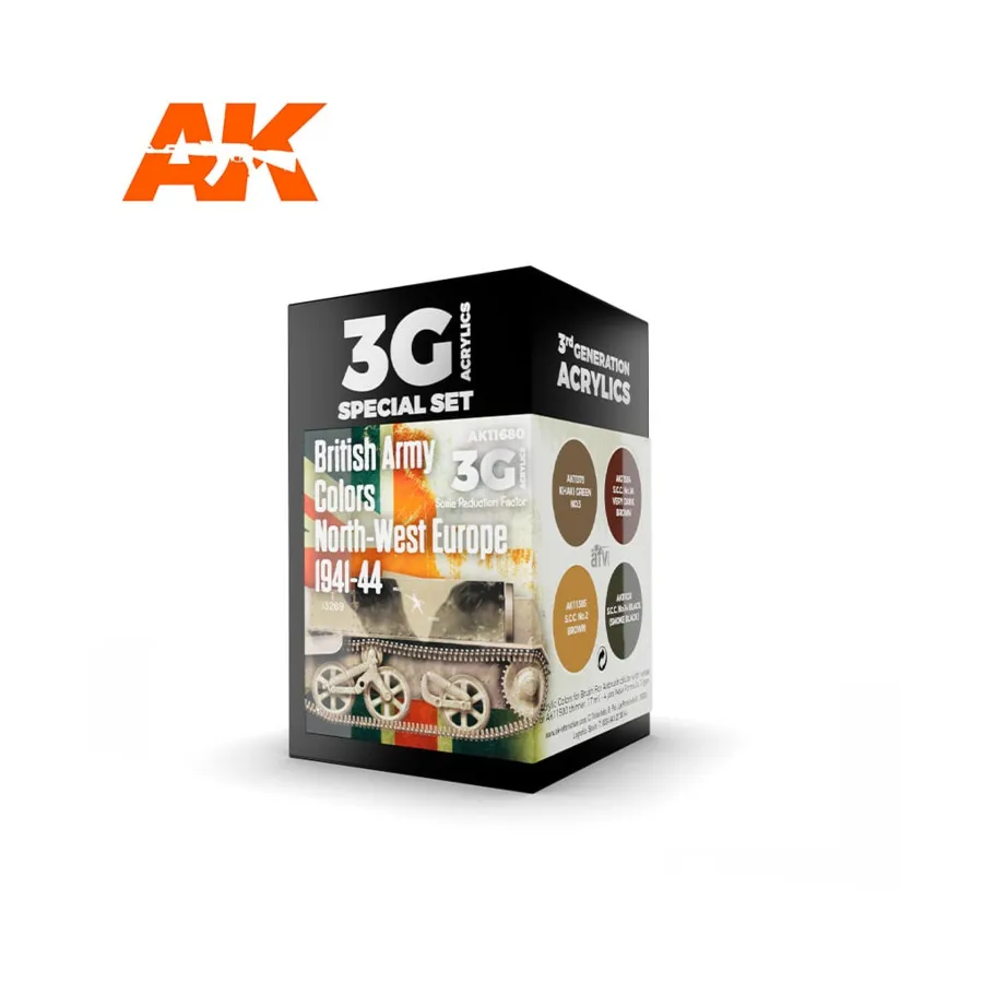 Цвета британской армии Северо-Западной Европы 1941-44 гг., 3rd Gen Acrylic Paint Sets
Цвета британской армии Северо-Западной Европы 1941-44 гг., 3rd Gen Acrylic Paint Sets