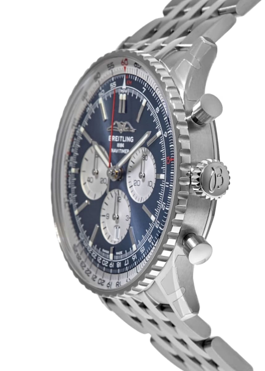 Мужские часы Breitling Navitimer B01 Chronograph 46 с синим циферблатом и стальным корпусом AB0137211C1A1
Мужские часы Breitling Navitimer B01 Chronograph 46 с синим циферблатом и стальным корпусом AB0137211C1A1