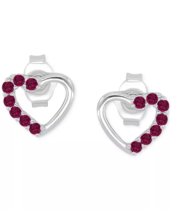 Серьги-Гвоздики в форме сердца с розовыми кубическими цирконами из 14-каратного розового золота на стерлинговом серебре Macy'S, red/silver
Серьги-Гвоздики в форме сердца с розовыми кубическими цирконами из 14-каратного розового золота на стерлинговом серебре Macy'S, red/silver