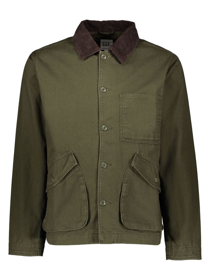 GAP Рубашка-куртка темно-зеленого цвета
GAP Рубашка-куртка темно-зеленого цвета