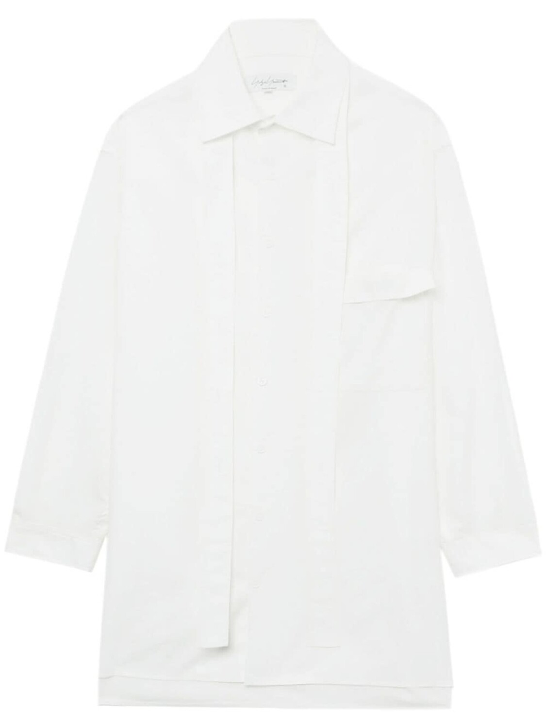 Рубашка с декоративным платком Yohji Yamamoto, белый
Рубашка с декоративным платком Yohji Yamamoto, белый