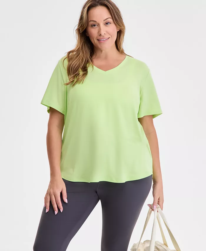 Футболка активная однотонная базового кроя Plus Size ID Ideology, зеленый
Футболка активная однотонная базового кроя Plus Size ID Ideology, зеленый