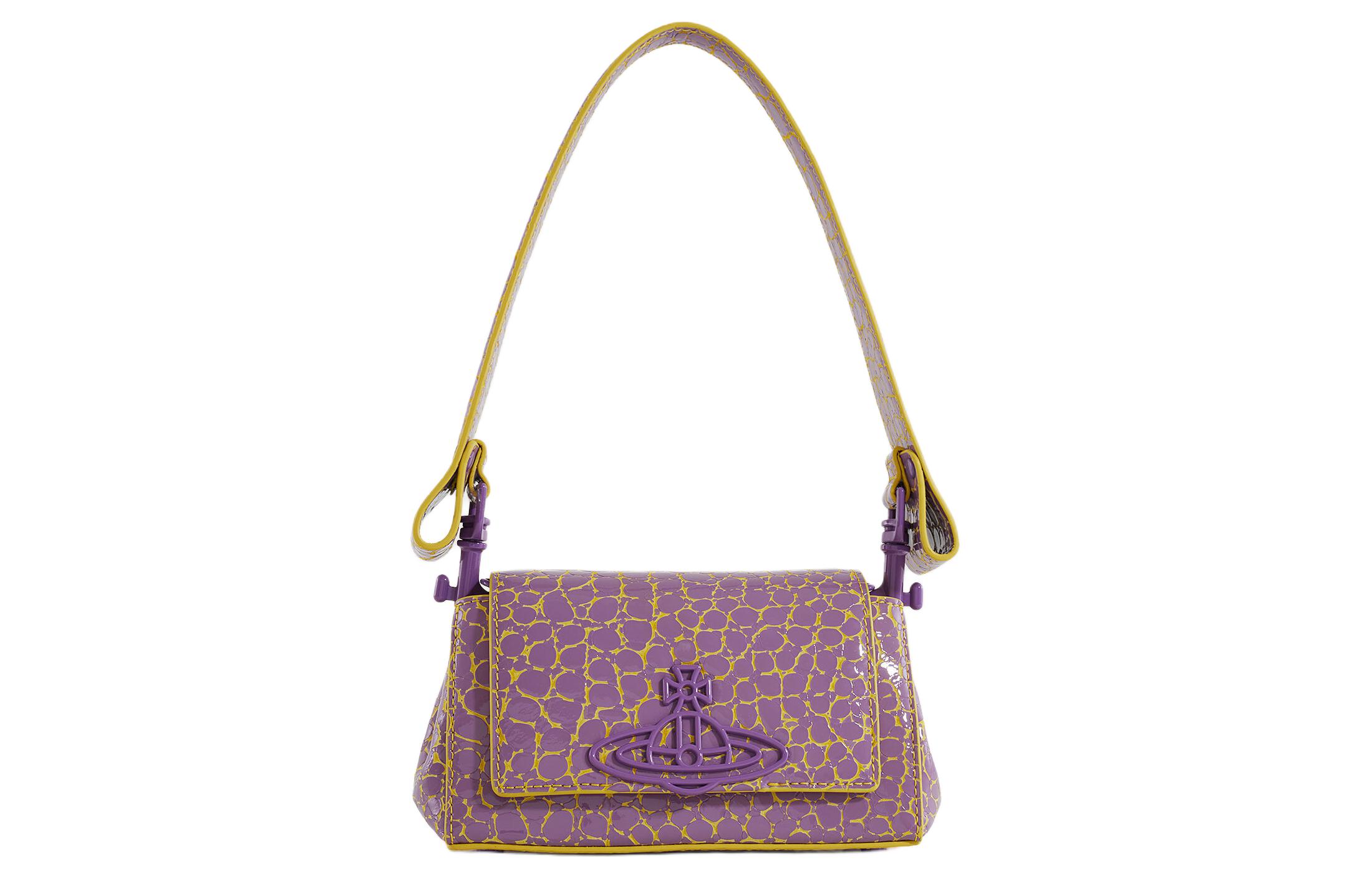 Vivienne Westwood Кожаная женская сумка через плечо светло-фиолетовая с желтым
Vivienne Westwood Кожаная женская сумка через плечо светло-фиолетовая с желтым