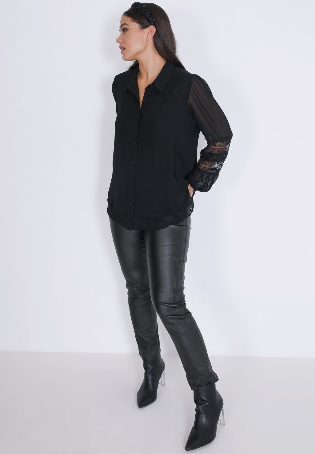 Блузка-рубашка En Voile Double Avec Jean Marc Philippe, черный
Блузка-рубашка En Voile Double Avec Jean Marc Philippe, черный