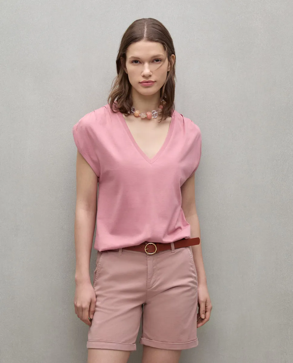 Женская футболка с короткими рукавами и V-образным вырезом Easy Wear, розовый
Женская футболка с короткими рукавами и V-образным вырезом Easy Wear, розовый