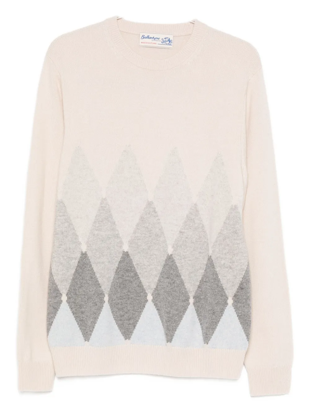 Джемпер с ромбовидным узором и круглым вырезом Ballantyne, светло-бежевый
Джемпер с ромбовидным узором и круглым вырезом Ballantyne, светло-бежевый