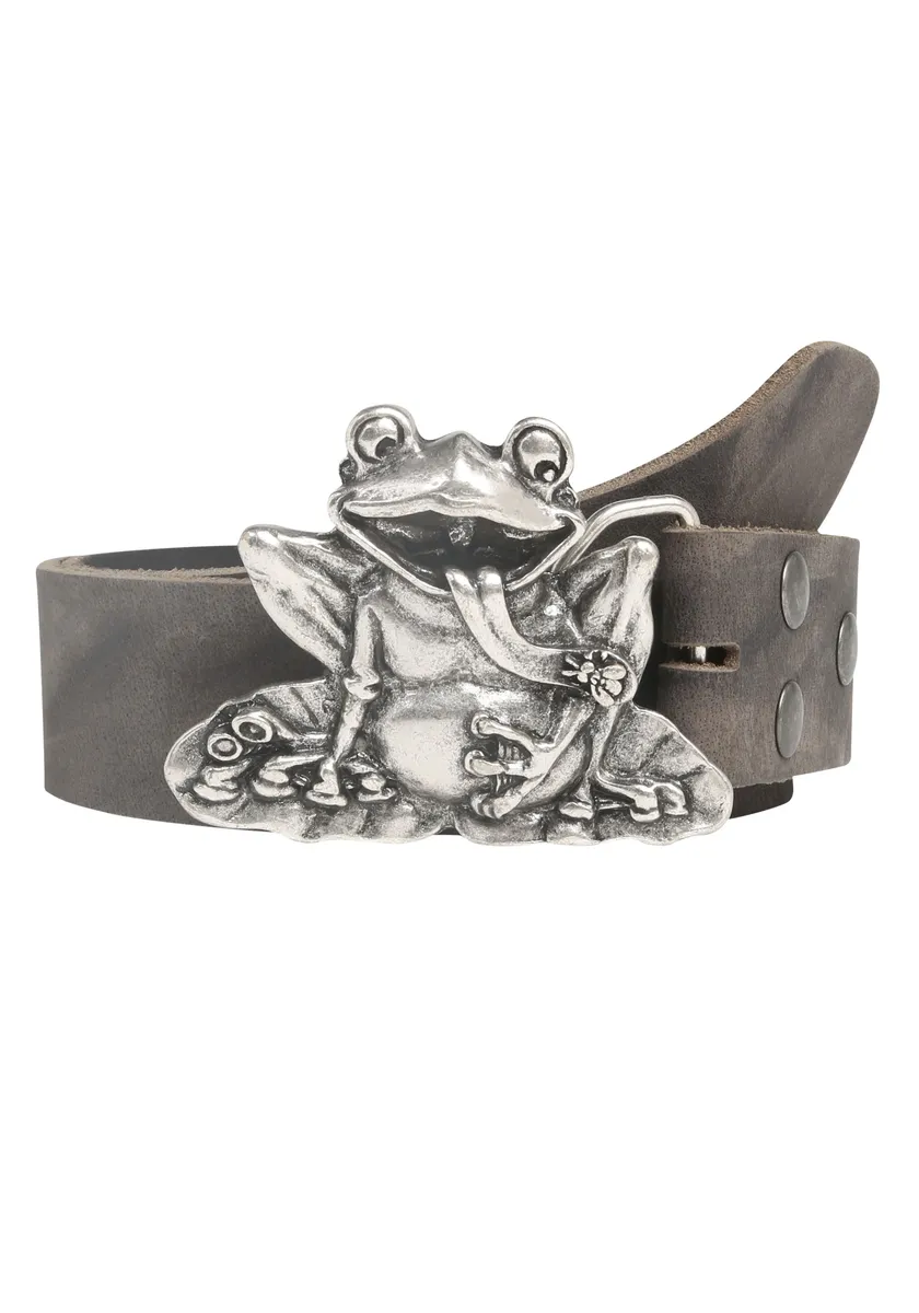 Кожаный ремень LIFEBULT by showroom 019° с пряжкой-лягушкой в винтажном стиле Rettungsring By Showroom 019°, серый
Кожаный ремень LIFEBULT by showroom 019° с пряжкой-лягушкой в винтажном стиле Rettungsring By Showroom 019°, серый