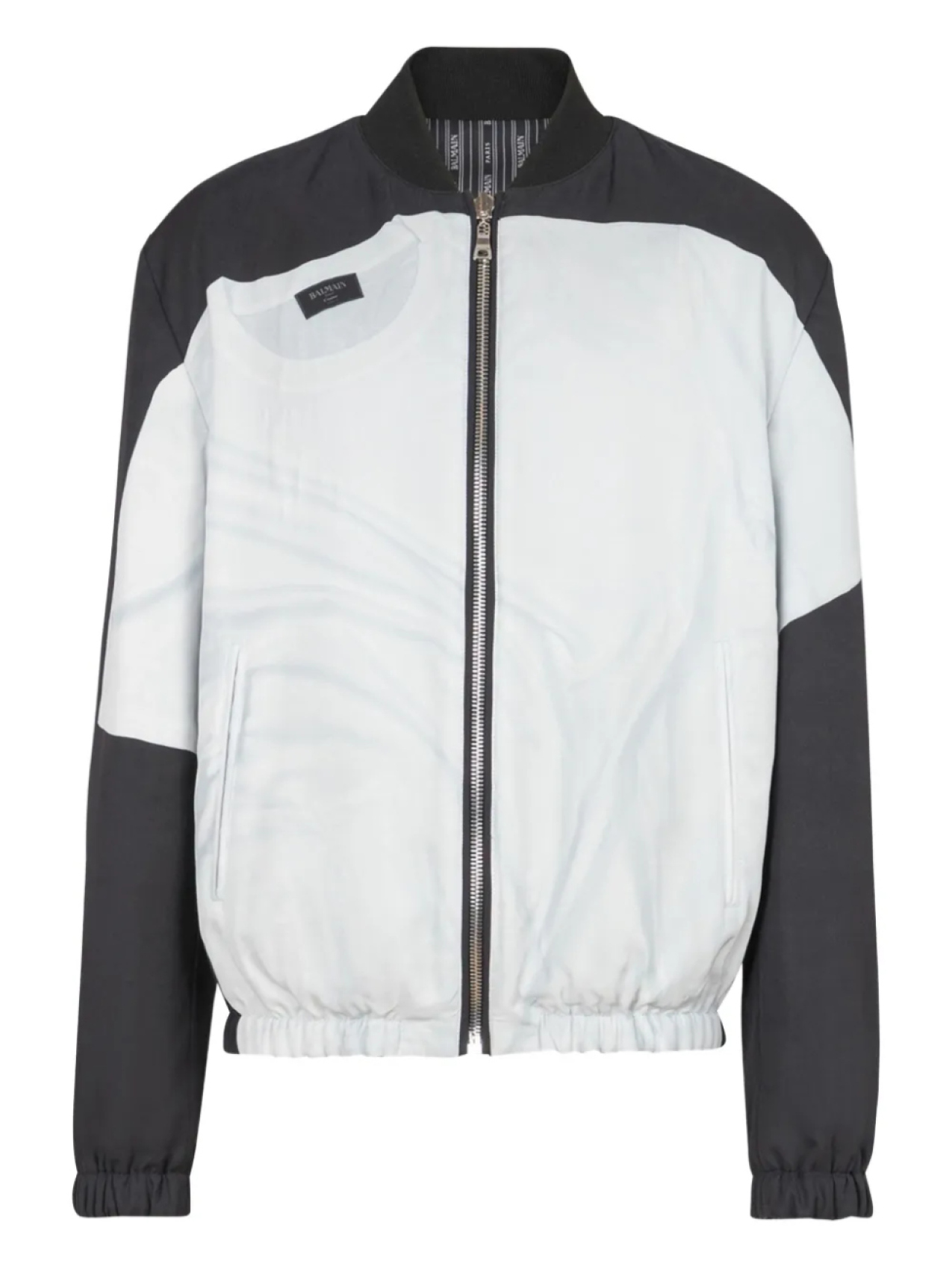 Бомбер с принтом Trompe l'oeil Balmain, черный
Бомбер с принтом Trompe l'oeil Balmain, черный