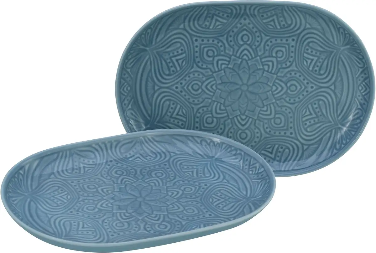 Сервировочная тарелка CreaTable "Orient Mandala", (набор, 2 шт.), сервировочный набор, каждая 28х20 см 20х2,5х28 см, синий
Сервировочная тарелка CreaTable "Orient Mandala", (набор, 2 шт.), сервировочный набор, каждая 28х20 см 20х2,5х28 см, синий