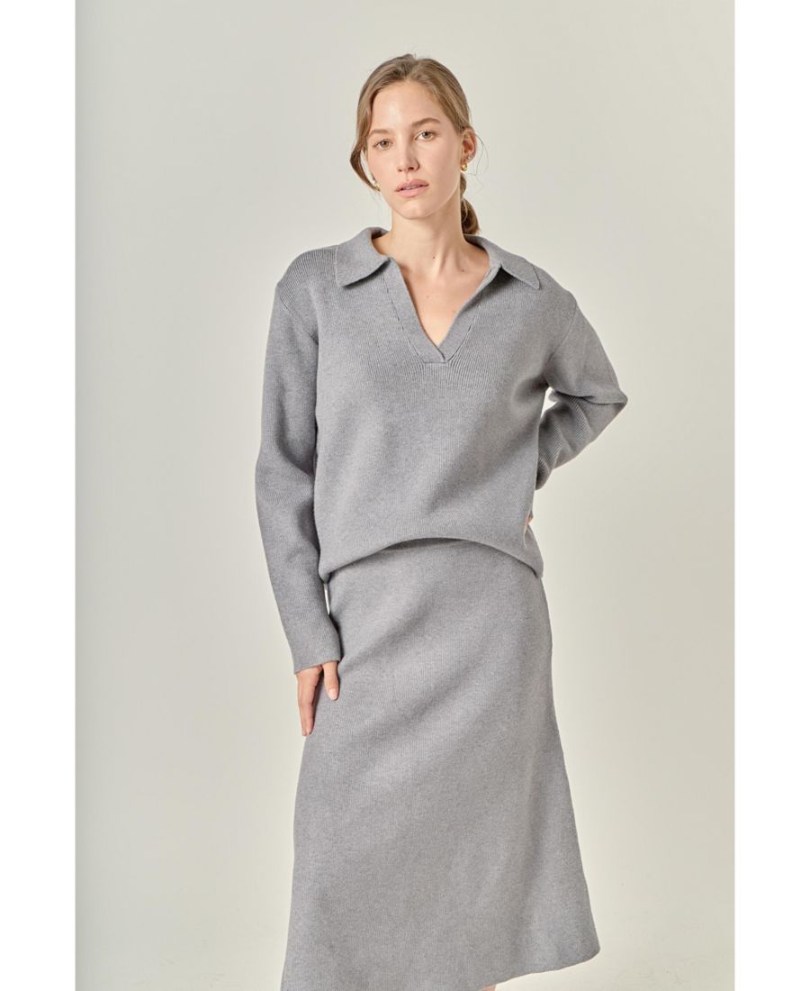 Женская трикотажная блузка с объемным воротником English Factory, Grey
Женская трикотажная блузка с объемным воротником English Factory, Grey