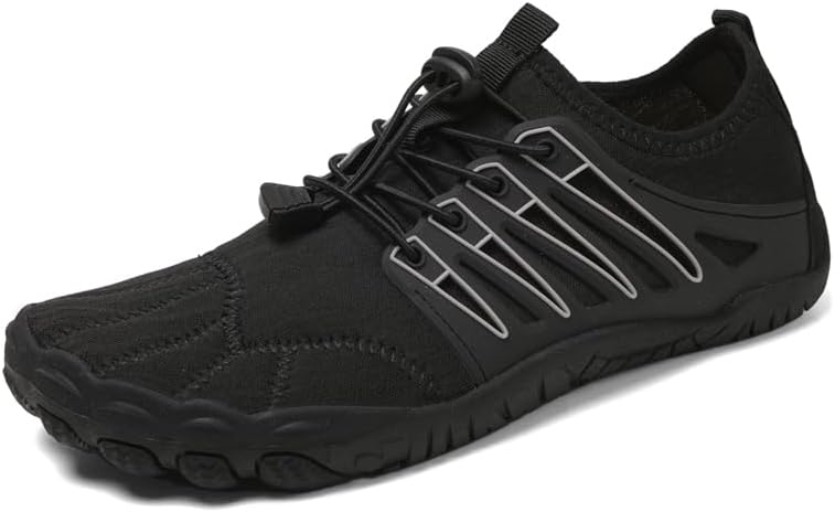 Мужские быстросохнущие пляжные слипоны-кроссовки Aqua с завязками и дренажной подошвой для использования на пляже Zhogize, черный
Мужские быстросохнущие пляжные слипоны-кроссовки Aqua с завязками и дренажной подошвой для использования на пляже Zhogize, черный
