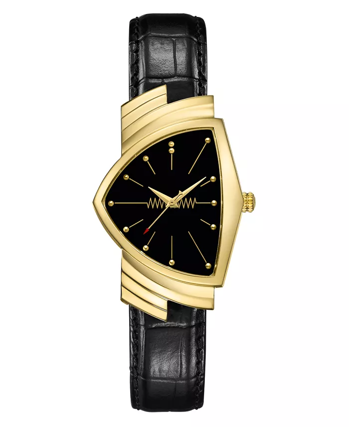 Унисекс-часы Swiss Ventura с черным кожаным ремешком, 32.3x50.3 мм Hamilton
Унисекс-часы Swiss Ventura с черным кожаным ремешком, 32.3x50.3 мм Hamilton