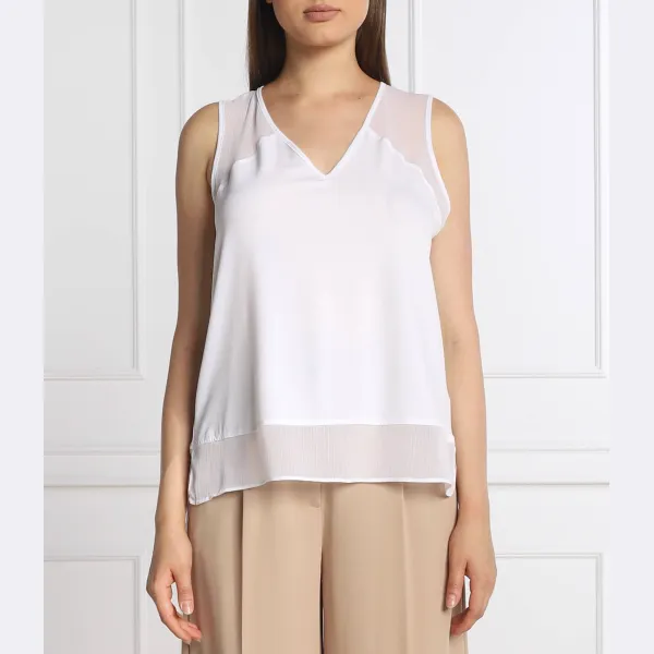 Блузка стандартного кроя Dkny, белый 
Блузка стандартного кроя Dkny, белый