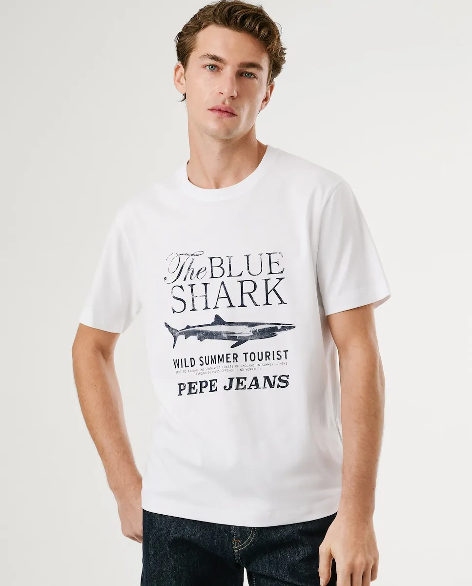 Футболка мужская с коротким рукавом и печатным графиком Pepe Jeans, белый
Футболка мужская с коротким рукавом и печатным графиком Pepe Jeans, белый