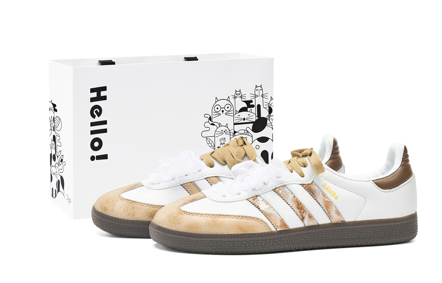 Adidas Originals Самба OG немецкие армейские кроссовки унисекс белый коричневый золотой, цвет White Brown Gold
Adidas Originals Самба OG немецкие армейские кроссовки унисекс белый коричневый золотой, цвет White Brown Gold