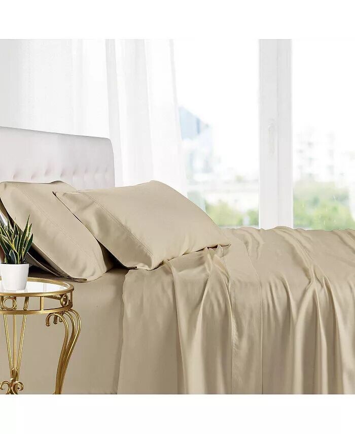 100% вискоза из бамбукового листа, набор из 5 предметов, Split King Egyptian Linens, бежевый
100% вискоза из бамбукового листа, набор из 5 предметов, Split King Egyptian Linens, бежевый