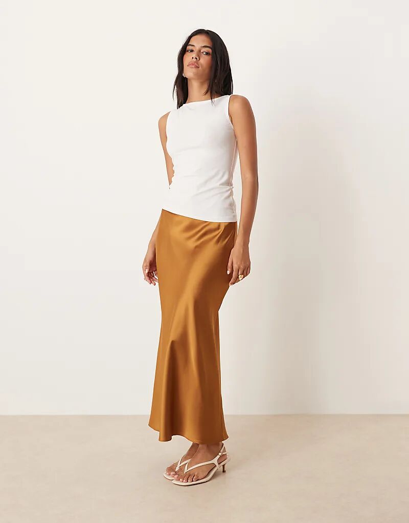 Юбка миди из атласа Mango коричневого цвета
Юбка миди из атласа Mango коричневого цвета