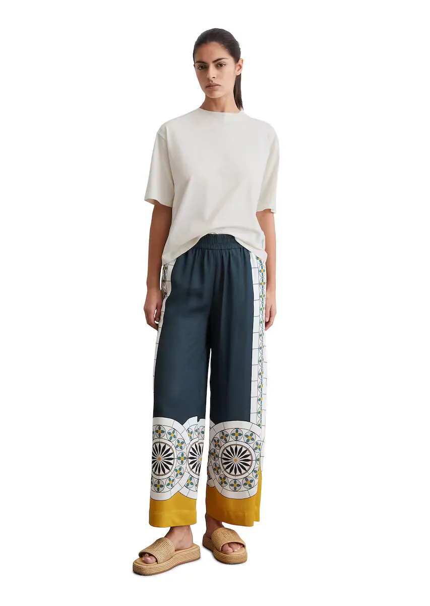 Женские широкие брюки Lenzing Ecovero с принтом MARC O'POLO, синий
Женские широкие брюки Lenzing Ecovero с принтом MARC O'POLO, синий