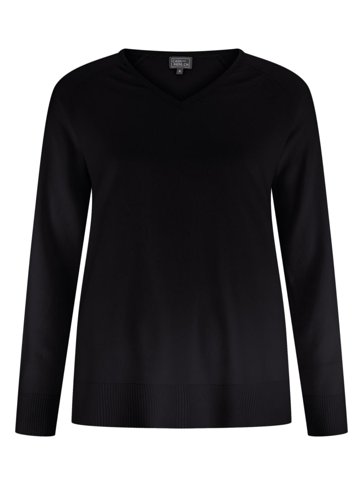 Свитер с V-образным вырезом и разрезами по бокам черного цвета CASH-MERE.CH
Свитер с V-образным вырезом и разрезами по бокам черного цвета CASH-MERE.CH