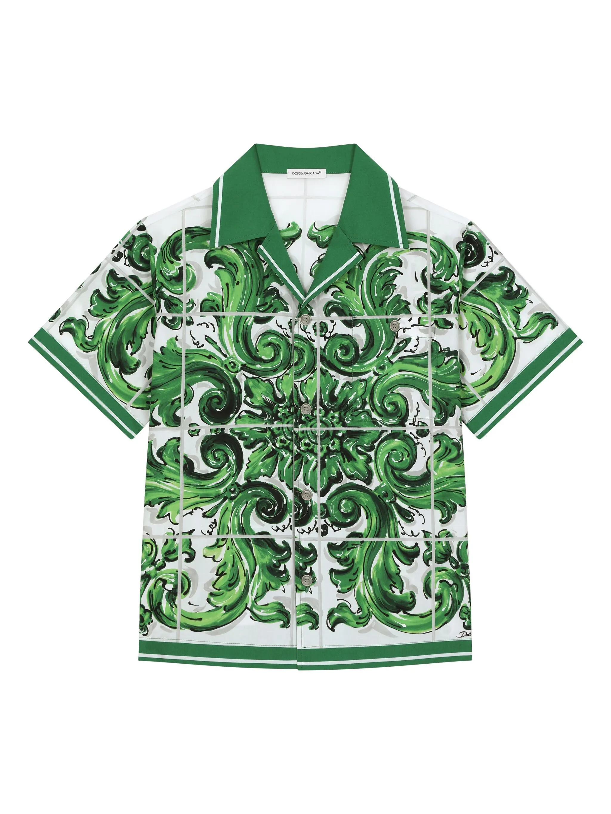 Рубашка Majolica с принтом Dolce & Gabbana Kids, зеленый
Рубашка Majolica с принтом Dolce & Gabbana Kids, зеленый